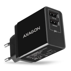 Alimentatore da rete axagon acu-ds16 2x usb-a smart 5v 1.2a