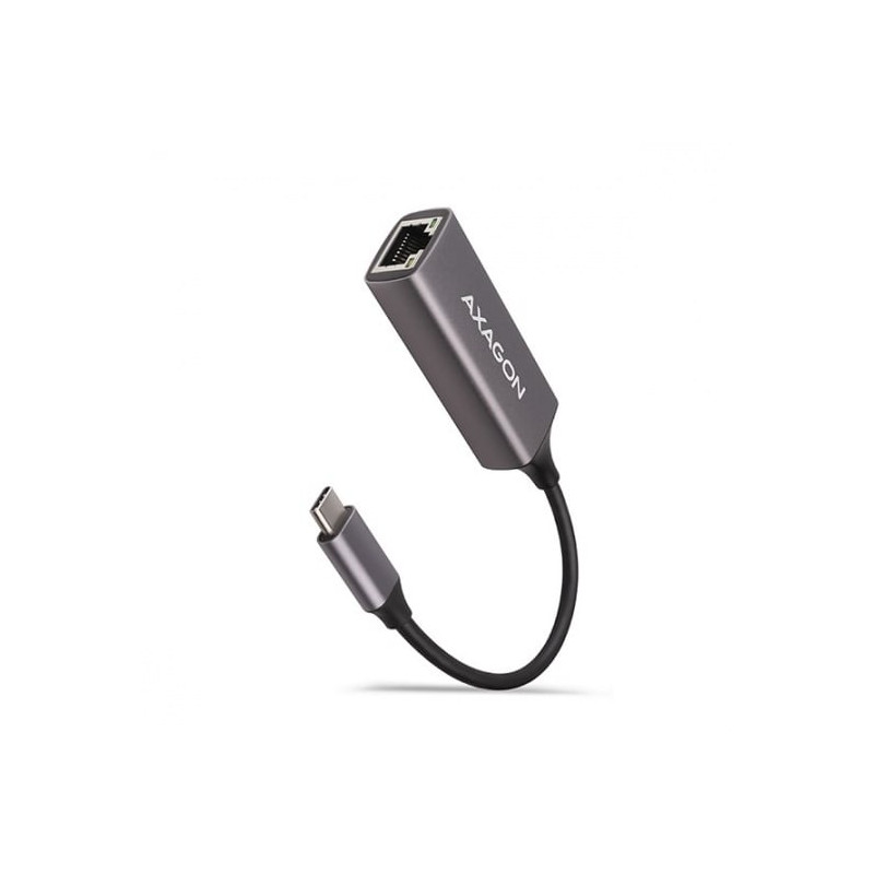 Adattatore di rete usb axagon tipo-c 10/100/1000 grigio [ade-trc]