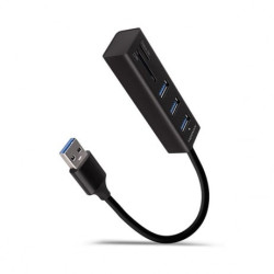 Hub usb axagon 3 porte tipo-a 3.0 nero [hma-cr3a]