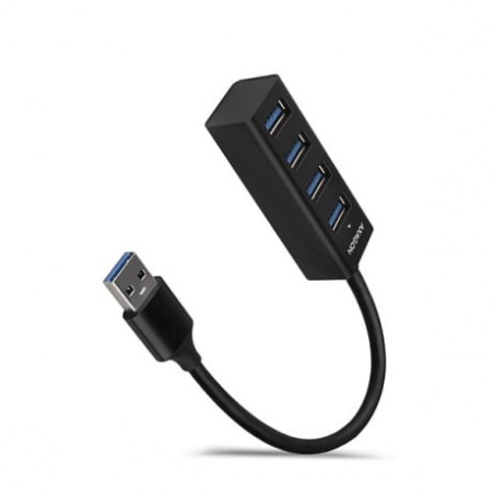 Hub usb mini axagon 4x usb 3.2 tipo-c nero [hue-m1a] -