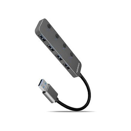 Hub usb axagon tipo-a 4x usb 3.2 argento [hue-msa]