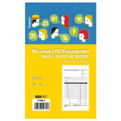 Blocco ricevute edipro bb affitta camere 25x2 autoricalcante [e5560a]