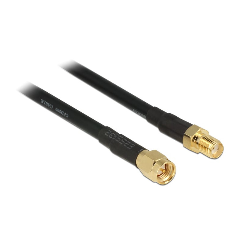 cavo antenna sma m/f a basse perdite 7,5m nero