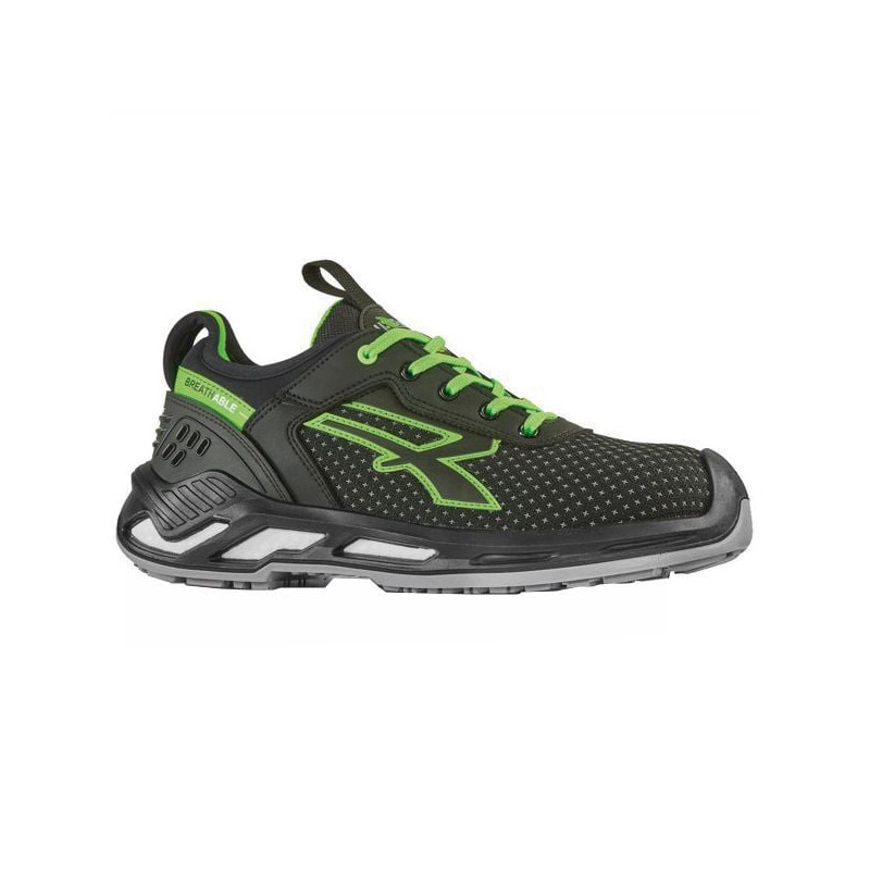 Scarpe antinfortunistiche u power s3 tg.42 nero/verde [rs20114-42]