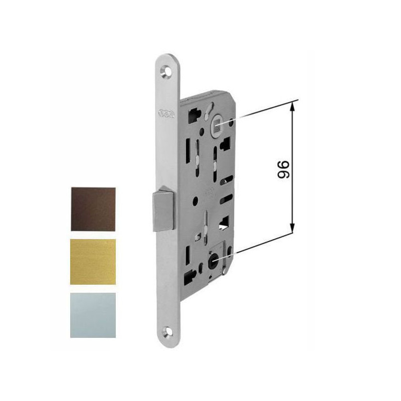 Serratura infilare legno agb argento [b01102.60.02-22]