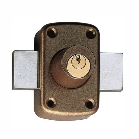 Serratura ferroglietto iseo 2 mandate marrone [470500]
