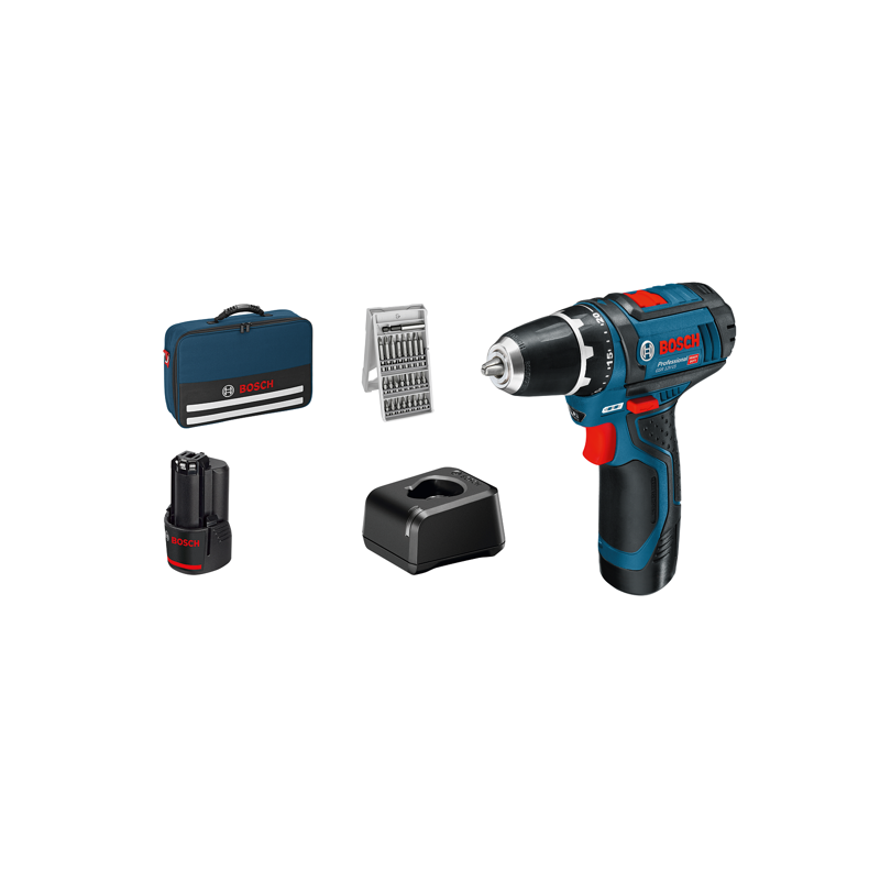 Trapano avvitatore bosch gsr 12v-15 nero blu [060186810h]