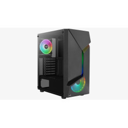 Case aerocool scape-g-bk-v3 argb midi-tower vetro
