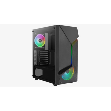 Case aerocool scape-g-bk-v3 argb midi-tower vetro