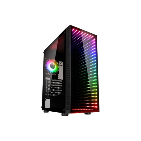 Case kolink void rift argb midi-tower vetro temperato nero