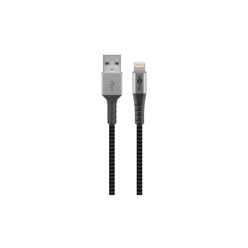 Cavo usb goobay tipo-a /micro-usb 1.0m grigio/nero [49282]