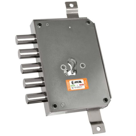 Serratura moia cilindro europeo per porte blindate 5pistoni 122x177x30mm