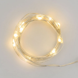 Luci lotti 40micro led caldo 4m bianco
