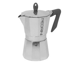Caffettiera pedrini brillant 6 tazze in scatola alluminio nero [9084-3]