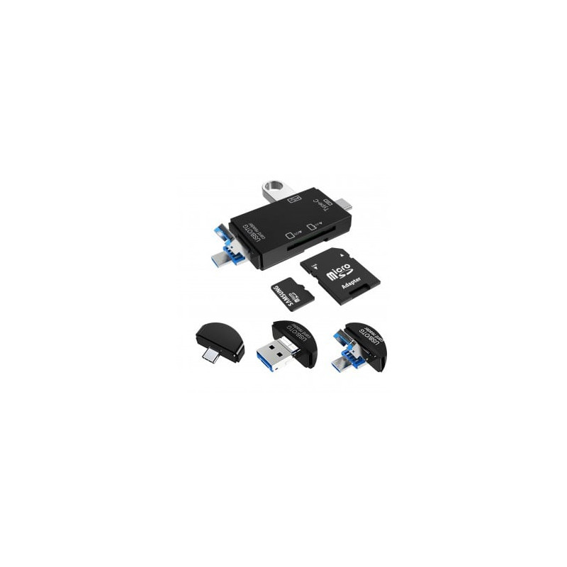 Card reader vakoss tc-r425x 6 in 1 nero [tc-r425x]