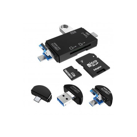 Card reader vakoss tc-r425x 6 in 1 nero [tc-r425x]
