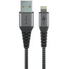 Cavo da lightning goobay a usb a 1m grigio siderale/argento [49296]