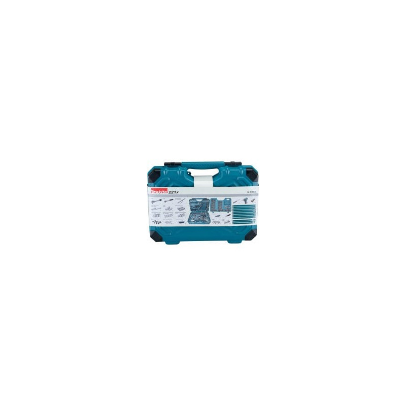 Valigia set di attrezzi makita 221pz blu [e-10883]
