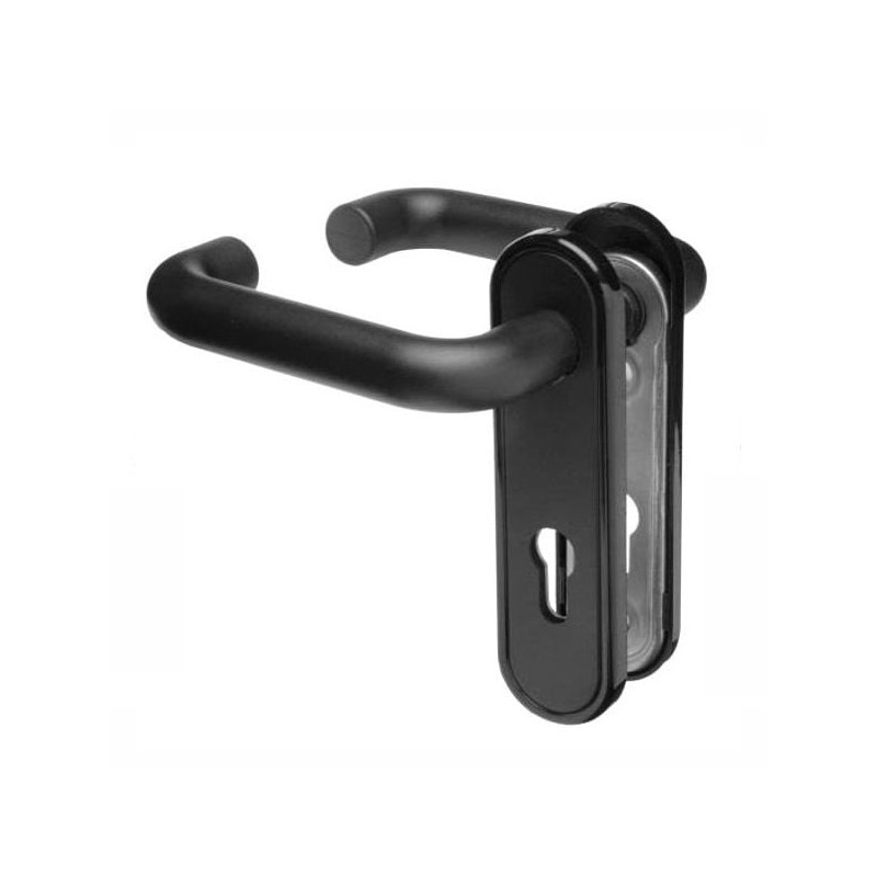 Coppia maniglie per porta tagliafuoco cisa 07070.26 nero [07070.26.0]