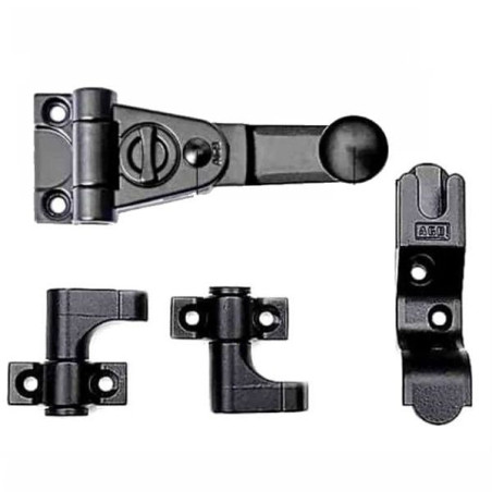 Kit spagnoletta di chiusura agb serrature 2 ante 903 agb nero [h00903.09.93]