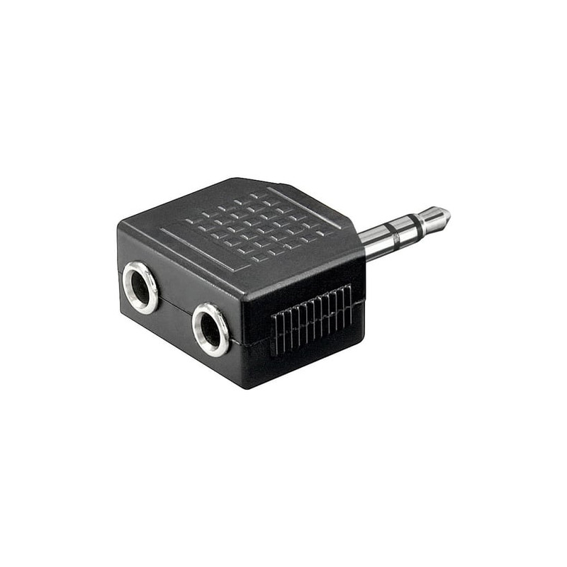 Audio adapter 3,5mm stereo - 2x 3,5mm stereo st/bu [11104]