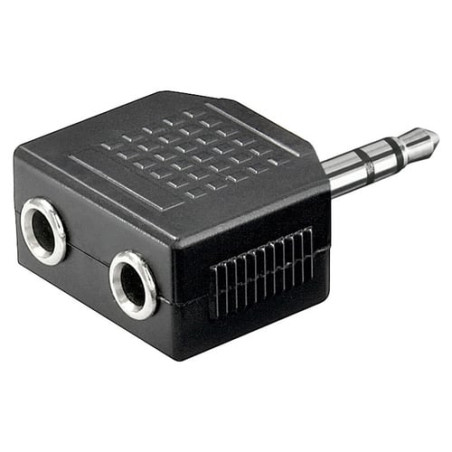 Audio adapter 3,5mm stereo - 2x 3,5mm stereo st/bu [11104]