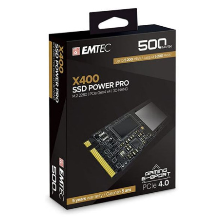 Ssd 500gb emtec x400 m.2 nvme 2280 pcie 4.0 [ecssd500gx400]