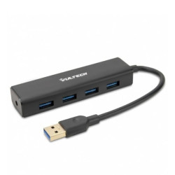 Hub usb vultech 4 porte usb 3.0 nero [hu-04usb3]
