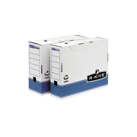 Scatola archivio in cartone r-kive a4 dorso 8cm bankers box system
