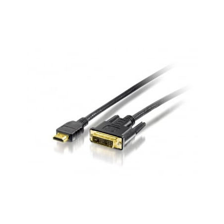 Hdmi cable equip hdmi typ a - dvi(18+1) st/st 2,00m black [119322]