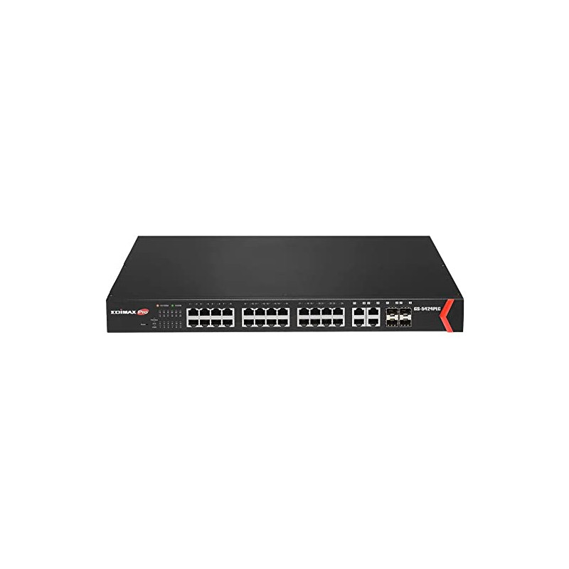 Switch poe edimax gigabit a 24-porte uplink 10gbe a lungo raggio