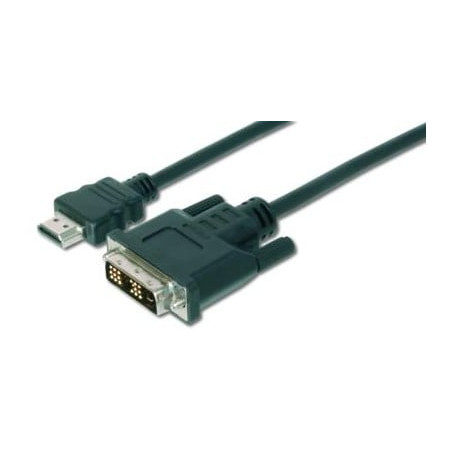 Hdmi cable typ a - dvi(18+1) st/st 2,00m black [ak-330300-020-s]