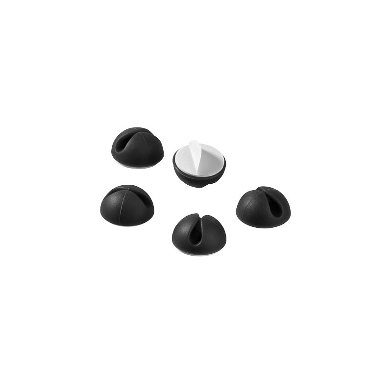 Fermacavo 5er set nero 6mm