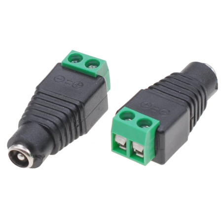 Adattatore alimentazione dc techly 5.5x2.1mm femmina terminal block