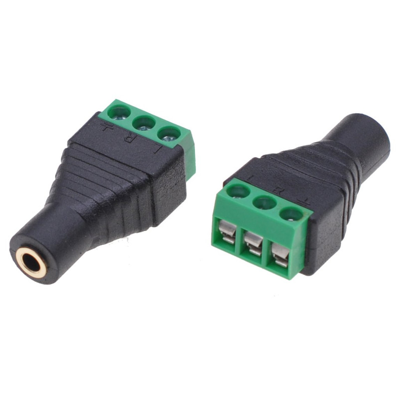 Adattatore audio techly 3.5mm stereo femmina terminal block 3 pin