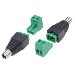 Adattatore alimentazione dc techly 2.5x5.5mm femmina terminal block