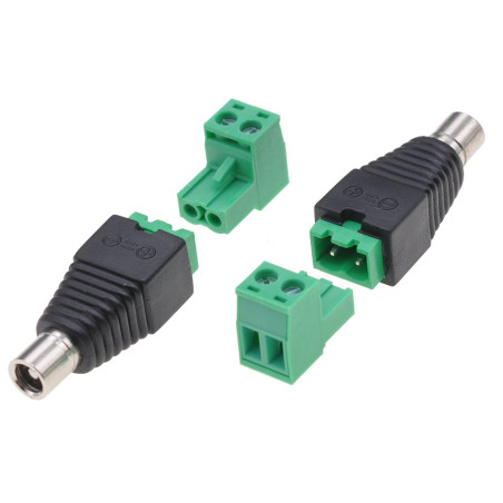 Adattatore alimentazione dc techly 2.5x5.5mm femmina terminal block