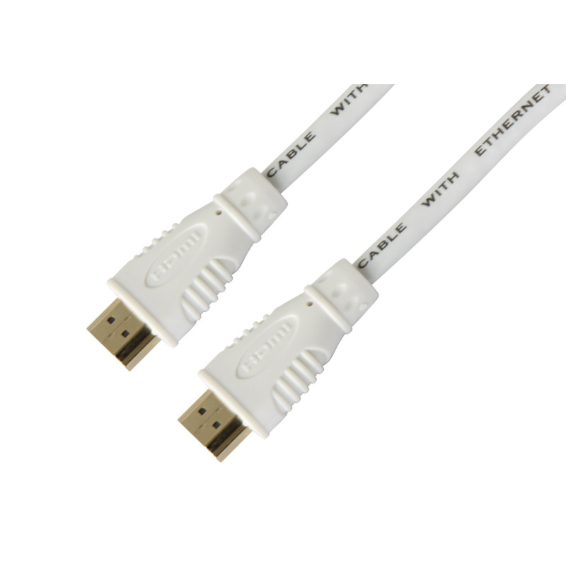 Cavo techly high speed hdmi con ethernet 5 metri bianco