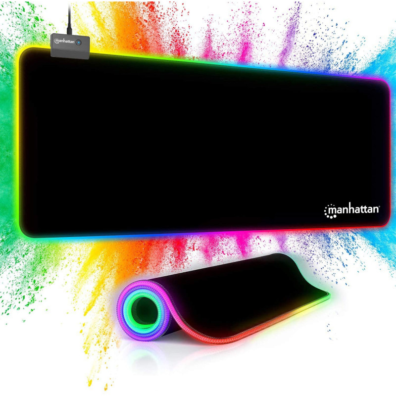 mousepad manhattan gaming xxl led rgb nero