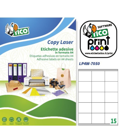 Etichette bianche consumabili tico con margini 70x50 8 100ff [lp4w-7050]