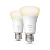 Lampadina intelligente philips hue confezione da 2 x e27 9.5w bianco