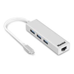 Hub usb hamlet tipo-c 3-porte/ usb-a 3.0 + lan [xhub331tcl]