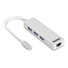 Hub usb hamlet tipo-c 3-porte/ usb-a 3.0 + lan [xhub331tcl]