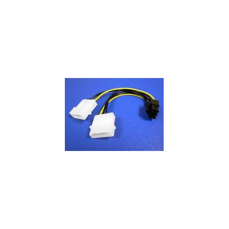 Cable y-cable 2x 5,25 - pci express 6-pol st/bu intern