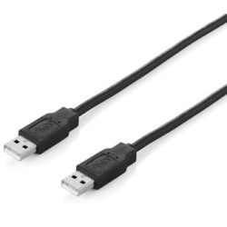 Usb cable equip usb2.0 typ a - typ a st/st 1,80m black [128870]