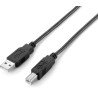 Usb cable equip usb2.0 typ a - typ b st/st 1,00m black [128863]