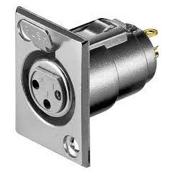 Presa microfono goobay xlr 187-3 g 3pin acciaio inossidabile