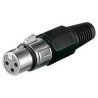Connettore microfono goobay xlr 189 sb jack a filo 3pin nero [11755]