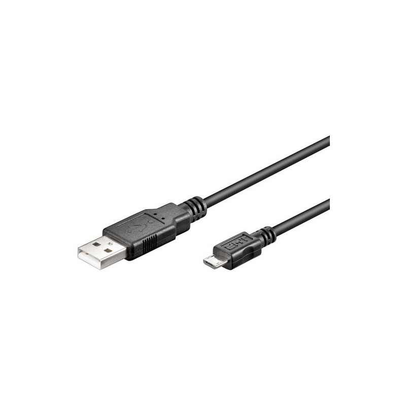 Usb cable usb2.0 typ a - micro b st/st 1,00m black [93918]