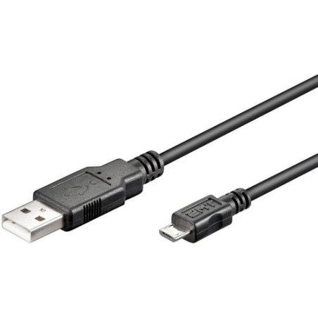 Usb cable usb2.0 typ a - micro b st/st 1,00m black [93918]